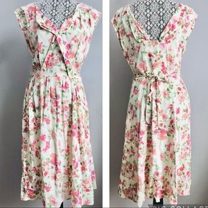 Vintage Floral Dress Cottagecore